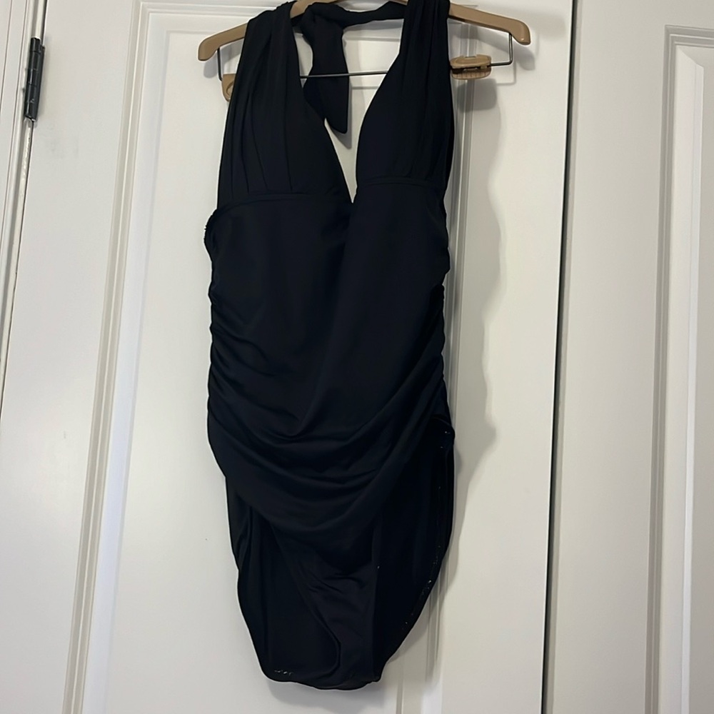 Black one piece swimsuit